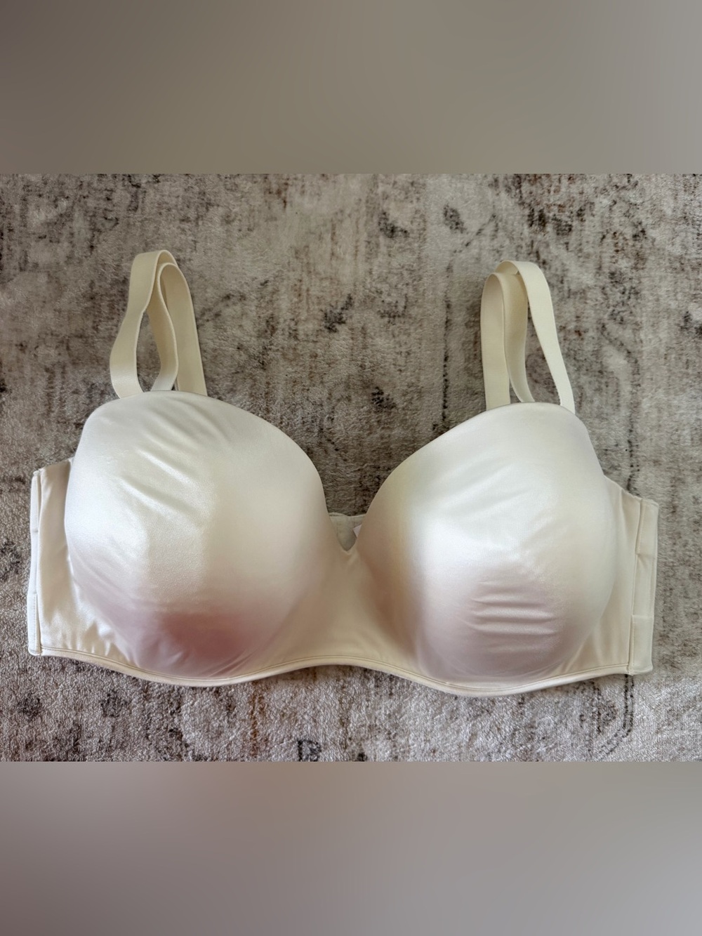 Cacique Lane Bryant Bra 44DDD Ivory Cream Padded Underwire Full Coverage